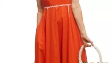 Orange Midi Dress worn by (Anne Hathaway) in The Four Seasons