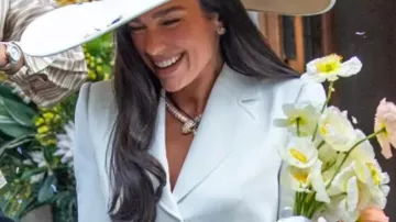 Dua Lipa Wedding Blazer of Dua Lipa in Inside Dua Lipa and Callum Turner’s Secret Wedding: Dress, Guests & Sicily Plans