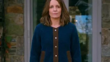The Four Seasons S02 Kate Blue Sherpa Jacket worn by Kate (Tina Fey) as seen in The Four Seasons (S02E08)