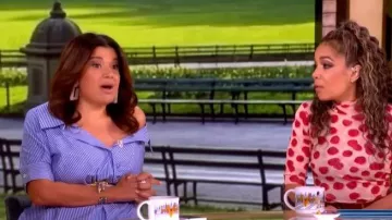 Altuzarra Lydia Stripe Cotton Wrap Shirtdress worn by Ana Navarro as seen in The View on  June 2, 2026