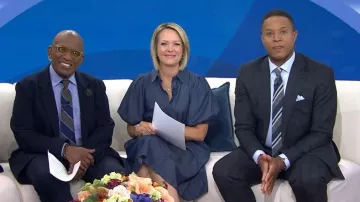 Eliza J Puff Sleeve Shirtdress worn by Dylan Dreyer as seen in Today on June 1, 2026