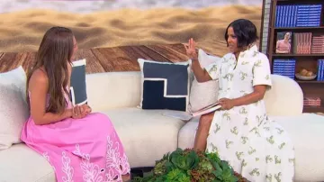 Cinq a Sept Paisley Bloom Embroidered Skirt worn by Hannah Brown as seen in Tamron Hall Show on  May 28, 2026