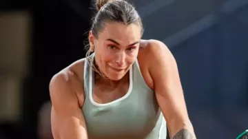 Aryna Sabalenka Mutua Madrid Open Dress of Aryna Sabalenka in Mutua Madrid Open 2026 - Aryna Sabalenka on the virus : "I heard I should avoid the tacos !"