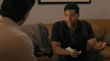 Reiss Bradley Short Sleeve Button Front Knit Sweater worn by Kel Washington (Nicholas Duvernay) as seen in Not Suitable for Work (S01E01)