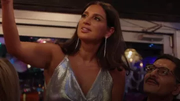 Poster Girl Adrianne Dress Chrome Silver worn by Leva Bonaparte as seen in Southern Hospitality (S04E12)