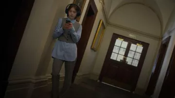 Mango Suit Trousers worn by Pip Fitz-Amobi (Emma Myers) as seen in A Good Girl's Guide to Murder (S02E03)
