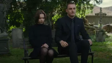 Free People Womens Emmy Mini Black Medium worn by Pip Fitz-Amobi (Emma Myers) as seen in A Good Girl's Guide to Murder (S02E06)