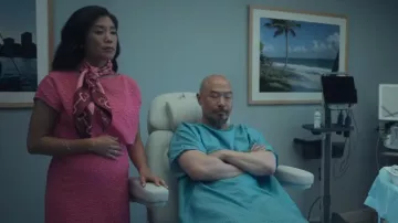 Gucci Pink GG Macrame Midi Skirt worn by Grace Choi (Eunice Bae) as seen in Your Friends & Neighbors (S02E09)
