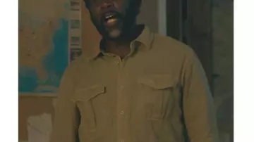 From S04 Boyd Stevens Beige Button Down Shirt