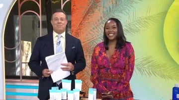 Farm Rio Tropical Tapestry Tiered Puff-Sleeve Mini Dress worn by Makho Ndlovu as seen in Today with Jenna & Sheinelle on June 2, 2026
