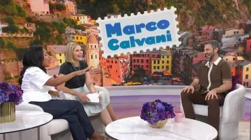 Wax London Belle Tipped Pointelle Polo Shirt worn by Marco Calvani as seen in Today with Jenna & Sheinelle on June 2, 2026