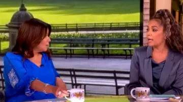 Ramy brook Haven Embroidered Top worn by Ana Navarro as seen in The View on June 2, 2026