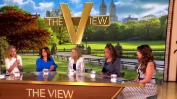 Maje Breton Stripe Knit Maxi Dress worn by Alyssa Farah Griffin as seen in The View on  June 2, 2026