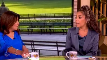 LaPointe Satin Blazer worn by Sunny Hostin as seen in The View on  June 2, 2026
