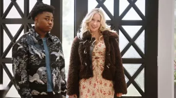 Maje Gabynette Faux Fur Coat worn by Narcissa Ocean (Anna Camp) as seen in The Fall and Rise of Reggie Dinkins (S01E08)