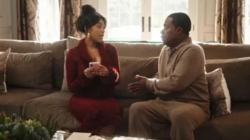 Miss Circle Halia Animal Print Burnout Velvet Faux Fur Trim Skirt worn by Brina (Precious Way) as seen in The Fall and Rise of Reggie Dinkins (S01E08)