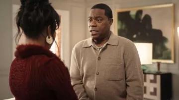 Canali Wool And Cashmere-Blend Cardigan worn by Reggie Dinkins (Tracy Morgan) as seen in The Fall and Rise of Reggie Dinkins (S01E08)