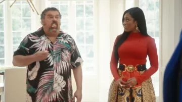 KingSize Printed Camp Shirt worn by Rusty Boyd (Bobby Moynihan) as seen in The Fall and Rise of Reggie Dinkins (S01E09)