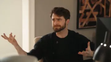 Topman Crew Neck Button Through Cardigan worn by Arthur Tobin (Daniel Radcliffe) as seen in The Fall and Rise of Reggie Dinkins (S01E09)