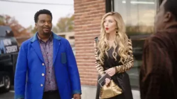 Susana Monaco Sleeveless Faux Leather Trench Coat worn by Tisha Basmatic (Heudi Gardner) as seen in The Fall and Rise of Reggie Dinkins (S01E09)