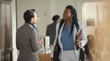 Kobi Halperin Mila Blouse worn by Monica Reese-Dinkins (Erika Alexander) as seen in The Fall and Rise of Reggie Dinkins (S01E10)