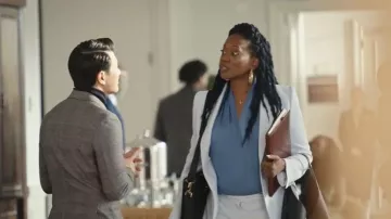 Ferragamo Origami Leather Hobo Bag worn by Monica Reese-Dinkins (Erika Alexander) as seen in The Fall and Rise of Reggie Dinkins (S01E10)