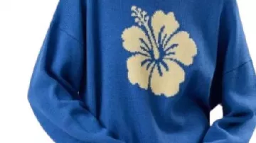 Flower Print Sweater worn by (Alison Victoria) in Battle on the Beach