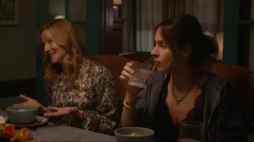 Veronica Beard Linds Floral Silk Blouse worn by Kristen Forrest Bean (Laura Linney) as seen in American Classic (S01E03)