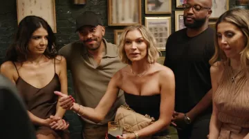 Zara Satin Effect Lace Dress worn by Yvonne Najor as seen in In the City (S01E01)