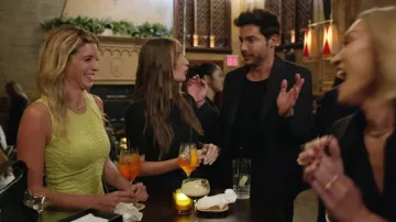 Zara Long Combination Knit Dress worn by Katie Arundel as seen in In the City (S01E02)