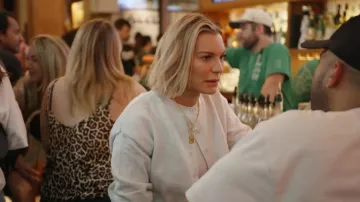 Lemon Gras Womens Rose Coin Gold Necklace worn by Lindsay Hubbard as seen in In the City (S01E02)