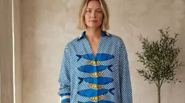 Below Deck Down Under S04 Daisy Kelliher Fish Printed Pajamas worn by Herself (Daisy Kelliher) as seen in Below Deck Down Under: After Show