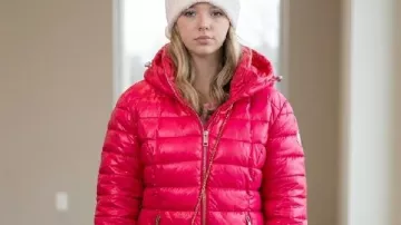 Baylen Out Loud S03 Baylen Dupree Pink Puffer Jacket as seen in Baylen Out Loud (S03)