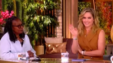 Theory Double Breasted Crop Vest worn by Sara Haines as seen in The View on  June 3, 2026