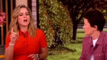 Reiss Marlie Short Sleeve Minidress worn by Sara Haines as seen in The View on June 4, 2026
