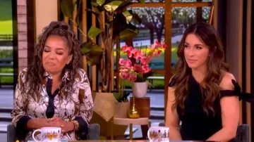 Staud Bellaria Tie Shoulder Dress worn by Alyssa Farah Griffin as seen in The View on June 5, 2026