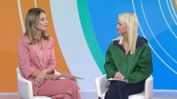 Tory Burch Rebesible Cropped Nylon Jacket worn by Zanna Roberts Rassi as seen in Today on June 3, 2026