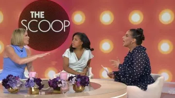 Self Portrait Ruffled Tiered Polka-dot Georgette Midi Dress worn by Nessa as seen in Today with Jenna & Sheinelle on  June 4, 2026