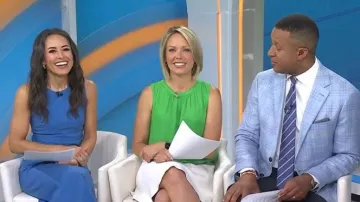 Loft Sleeveless Bubble Hem Top worn by Dylan Dreyer as seen in Today on June 5, 2026