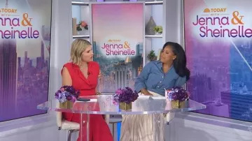 Veronica Beard Timothy Twist Hem Denim Shirt worn by Sheinelle Jones as seen in Today with Jenna & Sheinelle on  June 5, 2026