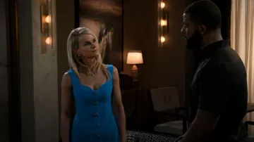 Rebecca Vallance Skyla Button Mini Dress worn by Vanessa McBride (Lauren Buglioli) as seen in Beyond the Gates (S02E102)