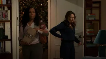 Mango Short Handle Shoulder Bag worn by Naomi Hamilton (Arielle Prepetit) as seen in Beyond the Gates (S02E102)