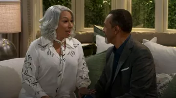 Marella Art.365 Yacht Shirt worn by Anita Dupree (Tamara Tunie) as seen in Beyond the Gates (S02E102)
