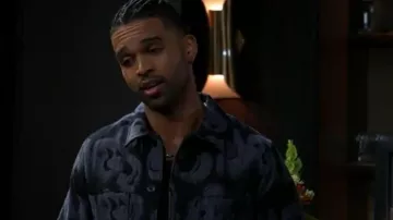 PS Paul Smith Patterned Chest-pocket Overshirt worn by Izaiah Hawthorne (David Lami Friebe) as seen in Beyond the Gates (S02E96)