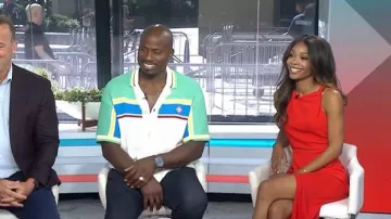 Casablanca Crochet Button-Down Tennis Shirt worn by Akbar Gbaja-Biamila as seen in Today on  June 8, 2026