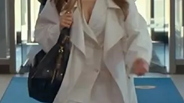 White Trench Coat worn by (Jennifer Lopez) in Office Romance