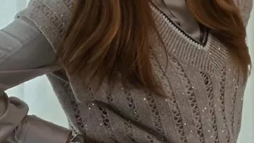 Embellished Sweater Vest worn by (Jennifer Lopez) in Office Romance