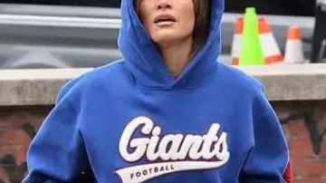 Office Romance 2026 Jennifer Lopez Blue Hoodie