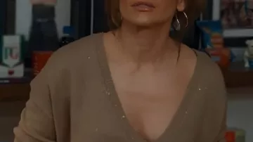 Office Romance 2026 Jennifer Lopez V Neck Sweater
