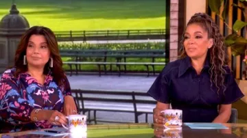 Tolu Coker Paneled Denim Blouse worn by Sunny Hostin as seen in The View on  June 8, 2026
